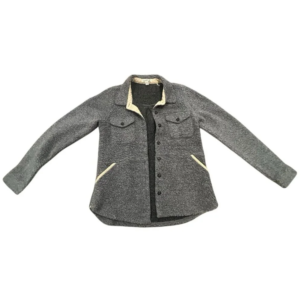 Toad & Co Boxcan Sherpa Overshirt Jacket Fuzzy Size Medium - Picture 2 of 8